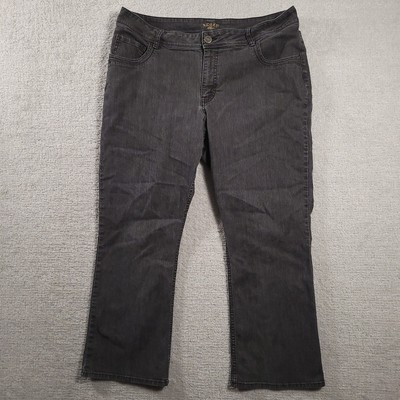 Lee Riders Jeans Womens Plus Size 20WP Petite Black Bootcut High Rise Stretch
