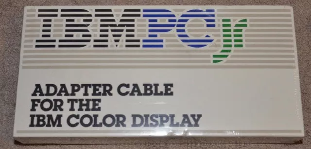 IBM PC Jr junior adapter cable for the IBM color display new sealed vintage