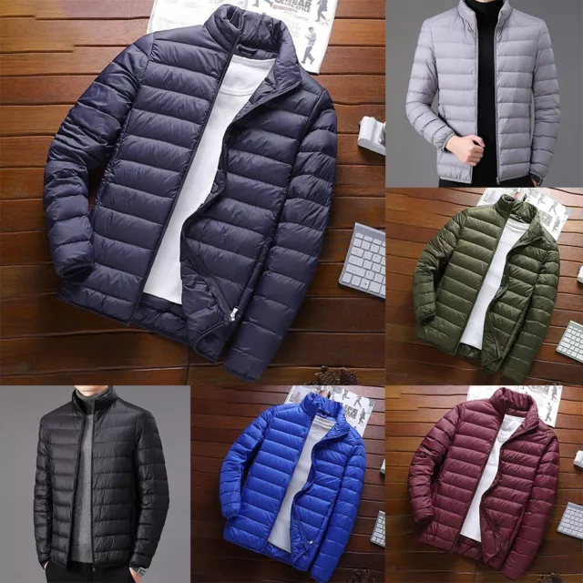 Mens Duck Down Jacket Winter Ultralight Coat Hooded Puffer Jacket Bubble Coats 2