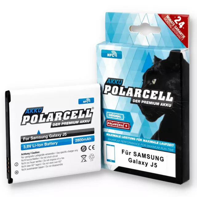 PolarCell NFC Akku für Samsung Galaxy J5 SM-J500FN DuoS SM-J500H Batterie Accu