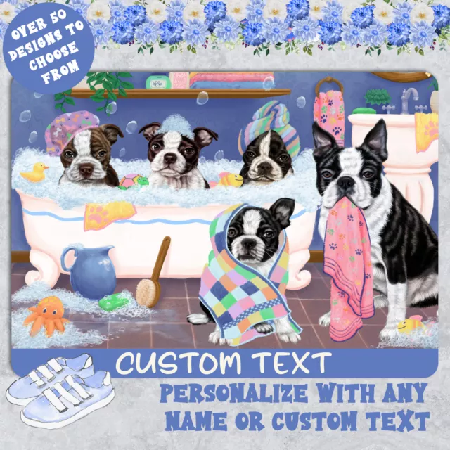 Boston Terrier Dogs Area Rug and Runner Personalized Indoor Many Designs NWT NEW