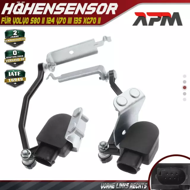 2x Höhensensor Niveausensor Vorne Links Rechts für Volvo S80 II 124 V70 135 XC70