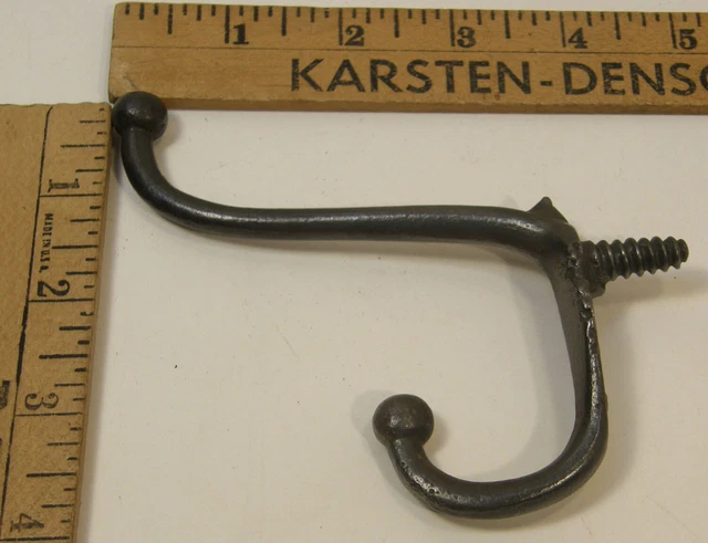 Antique Vintage Cast Iron Screw-In Armoire Wardrobe Chiffarobe Clothes Coat Hook