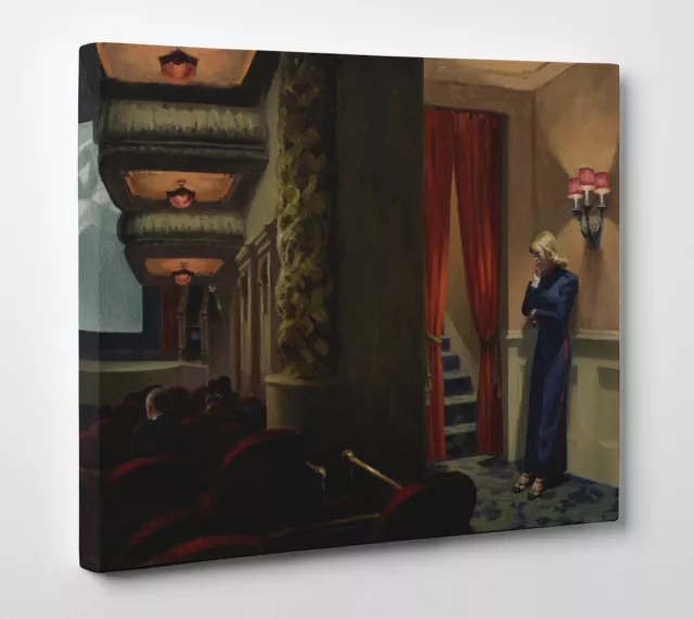 🎥 Quadro Edward Hopper New York Movie Stampa su Tela Canvas Vernice Pennellate