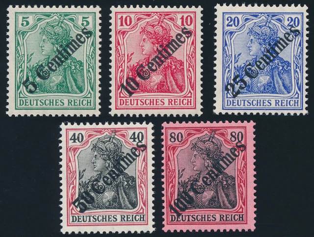 DP TÜRKEI, MiNr. 48-52, tadellos postfrisch, Fotobefund Jäschke-L., Mi. 320,--