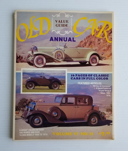 QUENTIN CRAFT OLD Car Value Guide Annual 1979 Catalog Vol 6 No 2 6.99