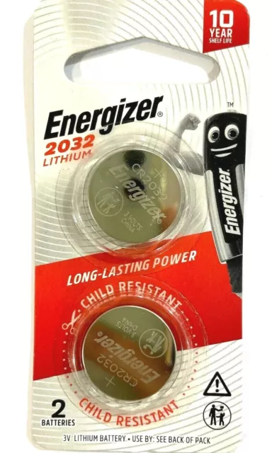 6 x Genuine Energizer CR2032 3Volt 2pk Lithium Batteries Battery TWIN Pack BNIP