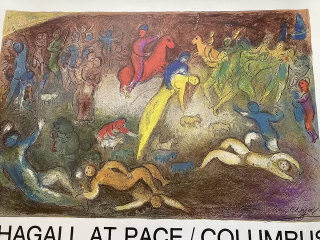 Chagall at Pace/Columbus Exhibition Poster Abduction of Chloe 1977 2