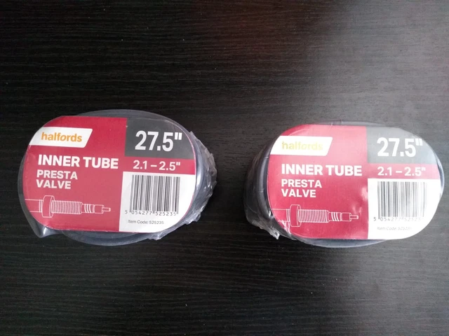 HALFORDS PRESTA VALVE Bike Inner Tube 700C x 18 25C TWO Inner