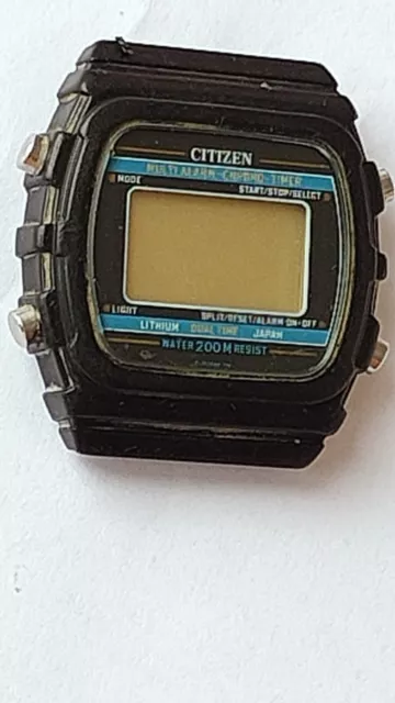 CITIZEN DQ-7015 Digital Vintage Quartz Watch For Parts