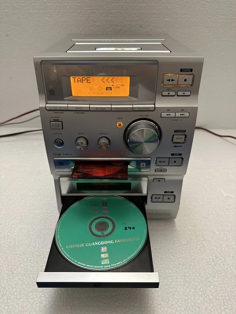 Sony HIFI CMT-CP500MD Cassette Cd MiniDisc Tuner Mini Hifi Sytem
