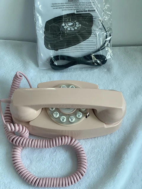 Princess Phone Pink Vintage 1950's Look Classic Telephone Retro