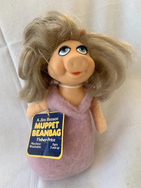 Jim Henson Muppet Fisher Price Miss Piggy 867 Plush Beanbag Vtg 1979