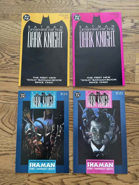 LEGENDS OF THE DARK KNIGHT #1, 1B, 2, 3 (DC 1989-90) Batman Lot NM/VF