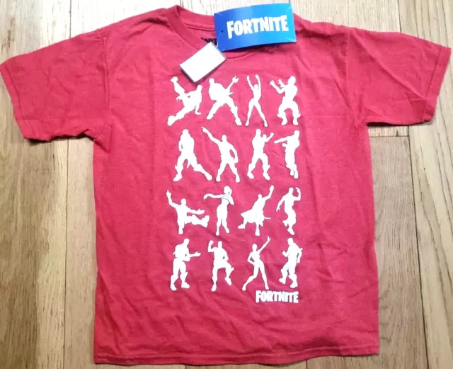 Boys Fortnite Red T-Shirt Top Loot Llama Ninja Cool Epic Games L 10-12 New
