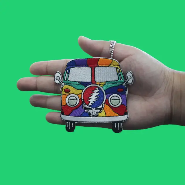 Grateful Dead Rainbow Bus Patch American Rock Band Embroidered Iron On 2