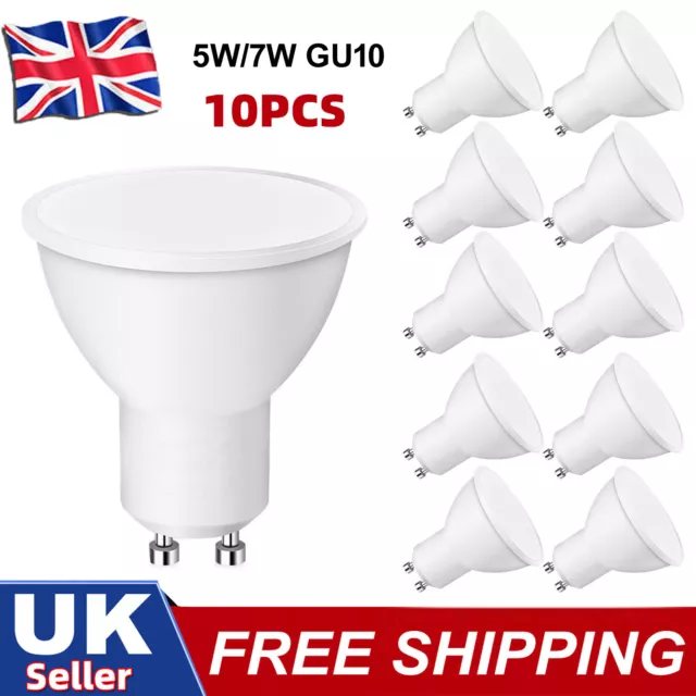 10X LED GU10 Light Bulbs 5W 7W Warm Cool Day White Spotlight Eneygy Saving 120°