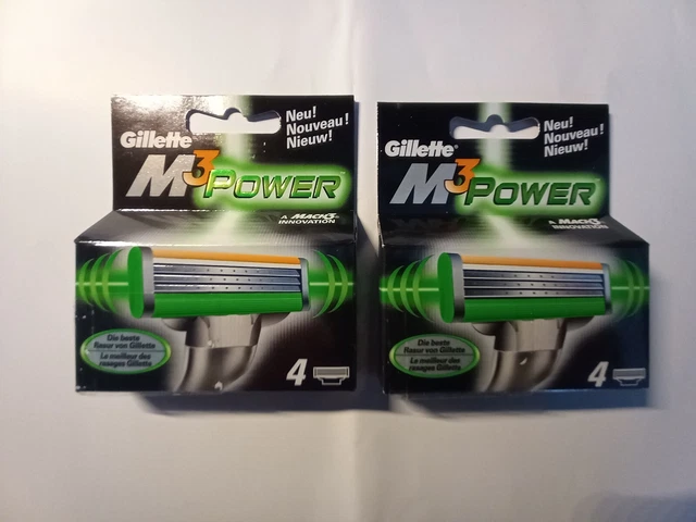 Rasierklingen Gillette Mach 3 Power  2 X 4 Stück