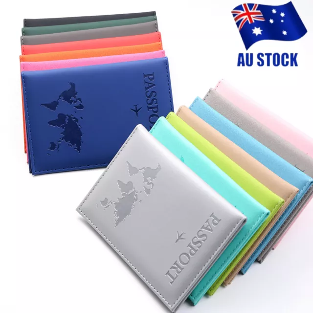 Travel Passport ID Card Wallet Holder Cover RFID Blocking Leather Purse Case AU