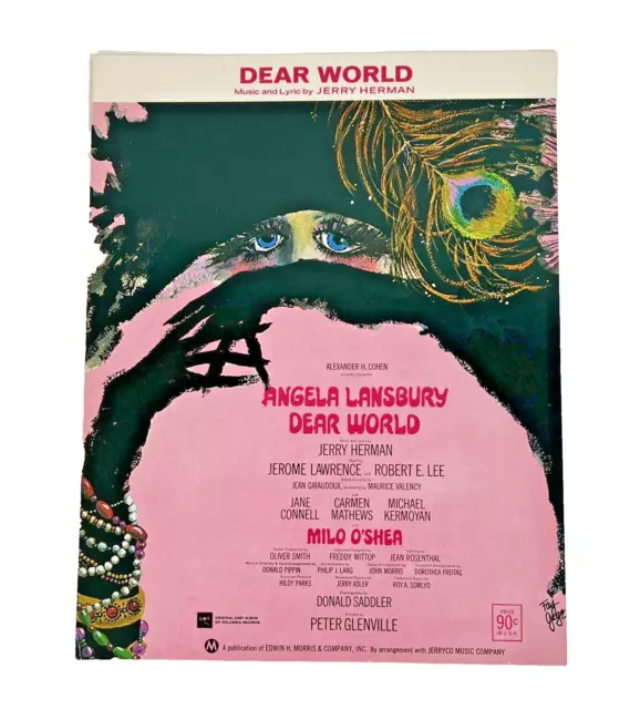 DEAR WORLD Broadway 1968 Sheet Music Angela Lansbury Jerry Herman Composer