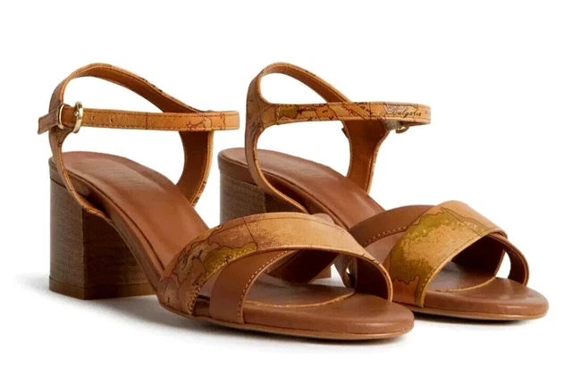 Alviero martini 1° Class Z 0526 391E Sandals Women's Shoes Buckle Strap Map