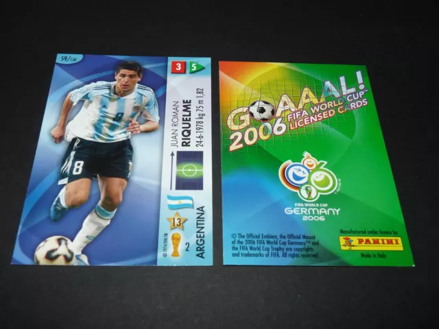 Juan Riquelme Argentina Panini Card Football Germany 2006 Wm Fifa World Cup