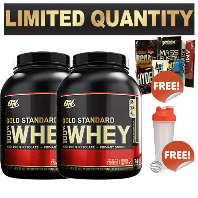 2X Optimum Nutrition 100% Whey 5Lb Gold Standard Wpi Wpc On Protein $ Total 10Lb