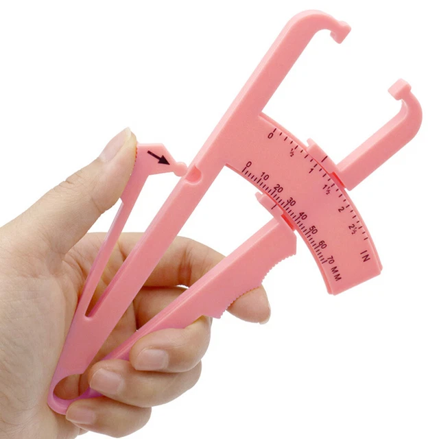 Fat Tester Skinfold Caliper Fat Waist Ruler Digital Body Tape Measure Handheld 12