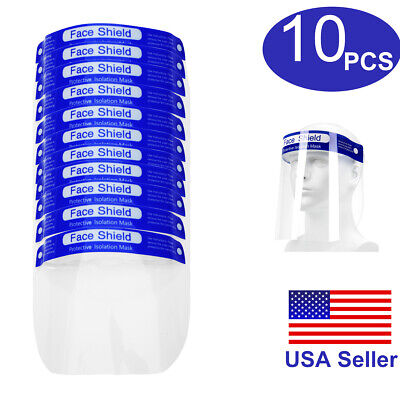 10 PCS Safety Face Shield Anti-Splash Reusable Work protection Cover Helmet
