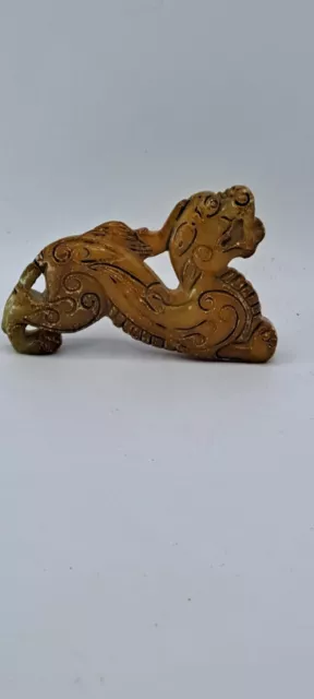 AMAZING OLD Hongshan Stone / Jade Hand  Carved  Amulet / pendant