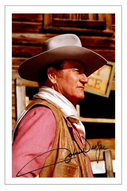 JOHN WAYNE Signed Autograph PHOTO Fan Signature Gift Print CHISUM