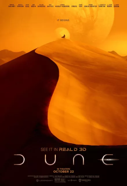 DUNE - Affiche de Cinéma - Poster du Film - Timothée Chalamet, Ferguson, Zendaya