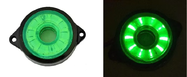 2x Giratorio Estroboscópica 24V LED Verde Luz de Marcador Lateral Camión Chasis