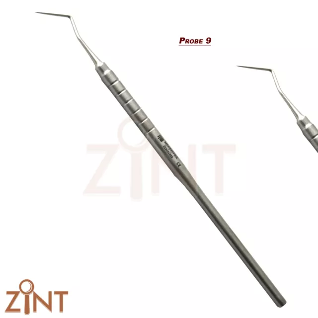 Dental Probe 9 Periodontal Dentist Examination Pick Tartar Remover Single End CE