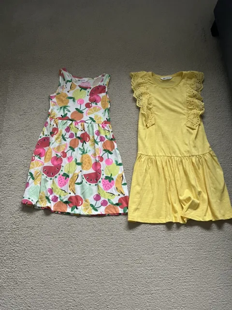 Girls cotton summer dresses x 2 age 8-10 years H and M brand new