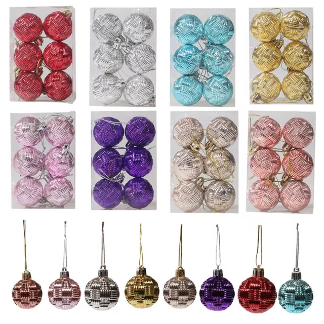 6x Christmas Tree Balls Ornaments Home Decor Baubles Xmas Party Wedding 4CM UK