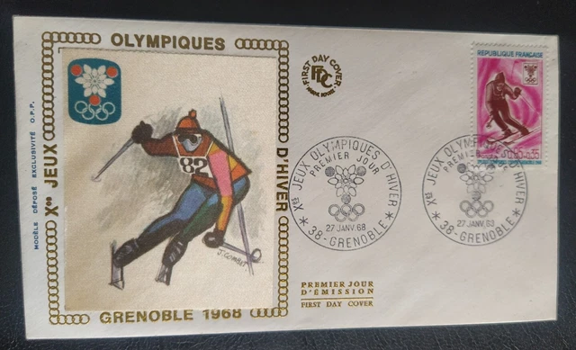 Carte Premier Jour Jeux Olympiques D'hiver – Exposition Reims 1967, France