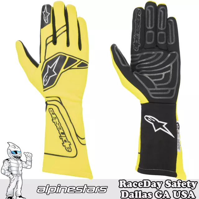 Alpinestars Tech-1 START V3 Race Gloves SFI 3.3/5 Yellow Fluo 3551623-55