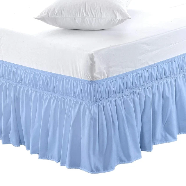 Microfibra Tessuto Una Piazza E Mezza Avvolgente Letto Skirt 198cm x 152cm,letto