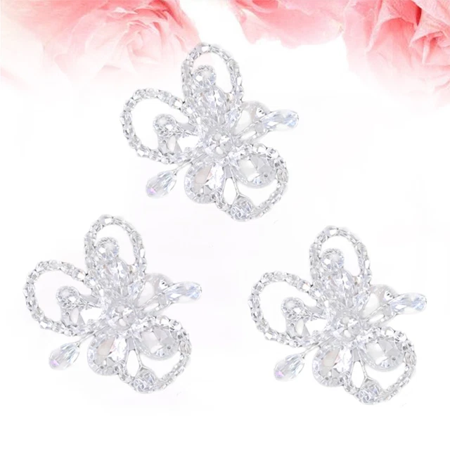 3 pezzi forcina Crystal Bowknot moda sposa copricapo matrimonio copricapo Ha