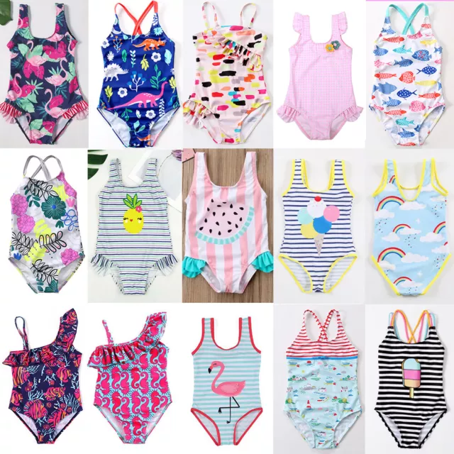 girls kids baby swimming costume bikini tankini swim 1/2piece swimsuit  2-8 yrs