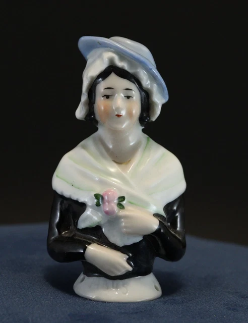 Ancienne Demi-Figurine Porcelaine Half Doll Art Déco