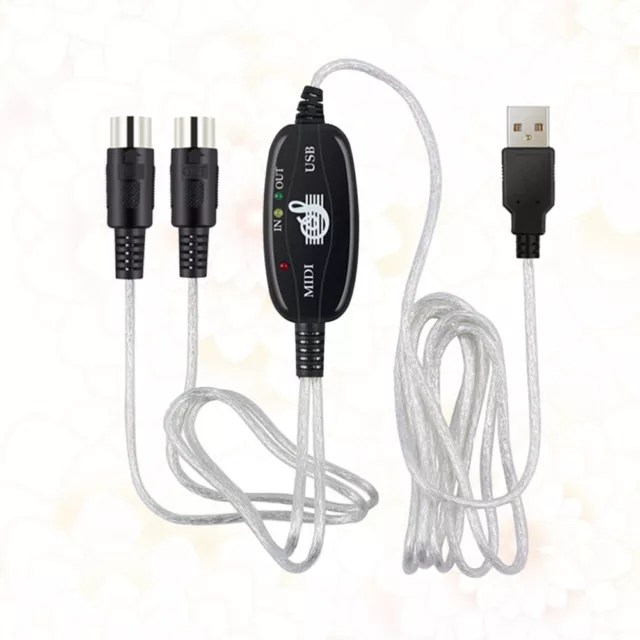 180 X2cm MIDI to USB Interface for Editing&Recording Track In- Out Cable