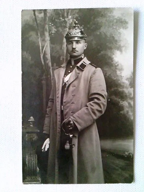 Soldat in Uniform, Portrait, FArt., Kurhessen, Foto AK, gelaufen 1918