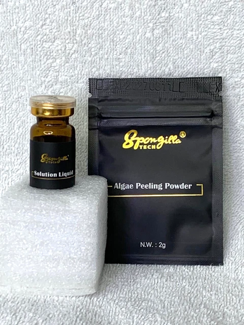 Peeling Poudre Aux Algues 90% Spongilla Tech - Exfoliant Rajeunissant Anti-imperfections - 2g - Pour Visage Et Corps
