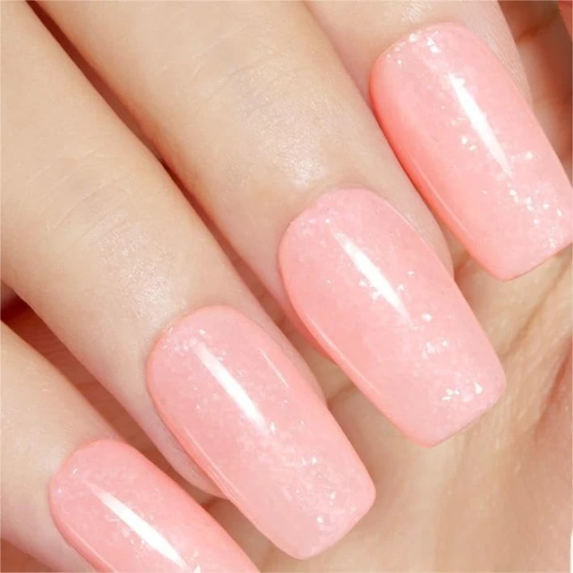 15ML GLITTER PINK Shimmer Jelly Neutral Colour Translucent Soak Off U V ...