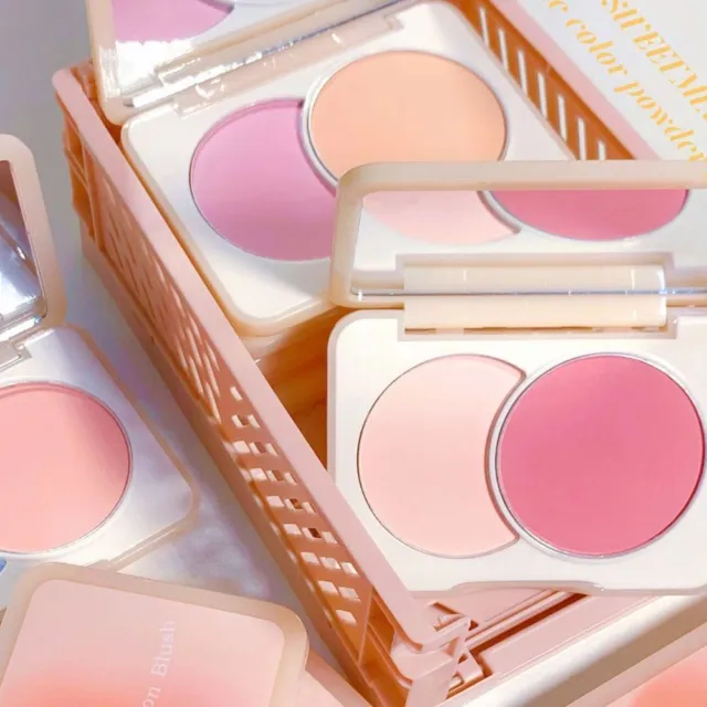 Sweatproof Dual-color Combination Blush Peach Blush Powder  Makeup Tools