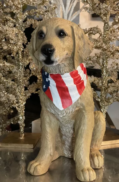 Martha Stewart 14” Tall 4th Of July Resin Dog Patriotic Figurine Decor 2