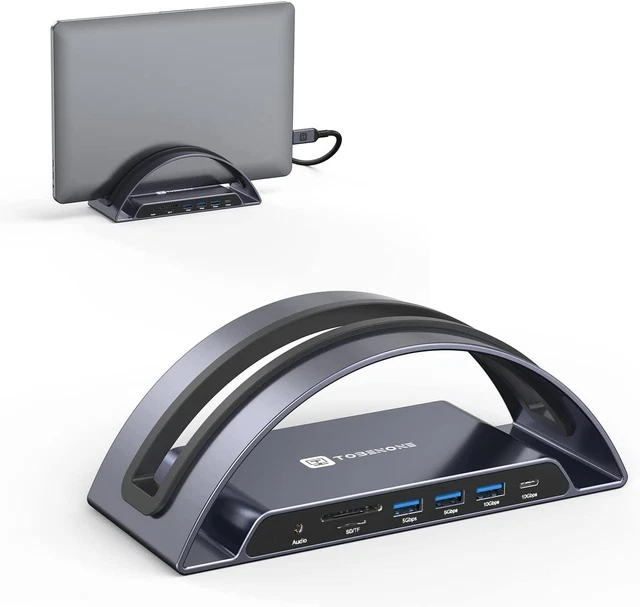 DUAL MONITOR LAPTOP Docking Station + Vertical Stand 13in2 Type C