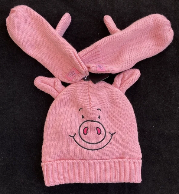 Set cappelli e guanti maiale Marks & Spencer M&S Percy - età 6-10 anni unisex